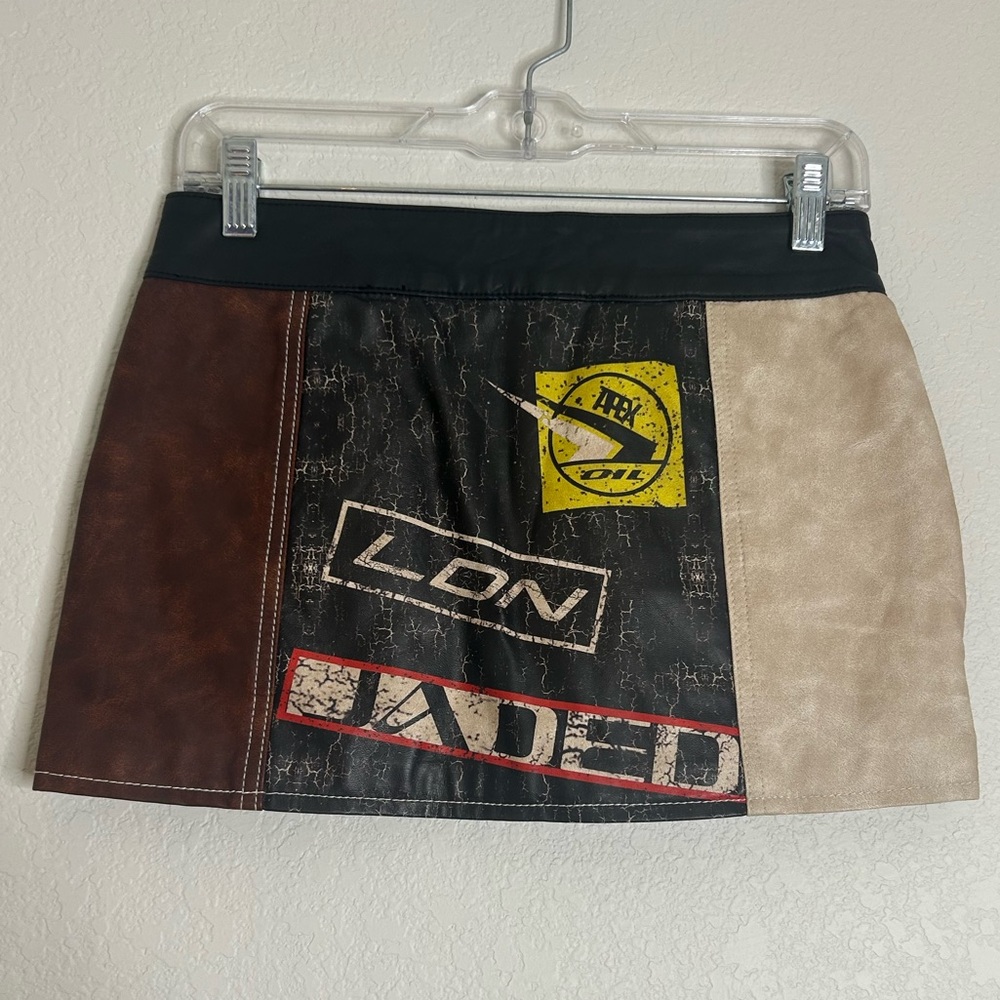 Jaded London Daytona Vegan Leather Mini Skirt - Picture 10 of 13